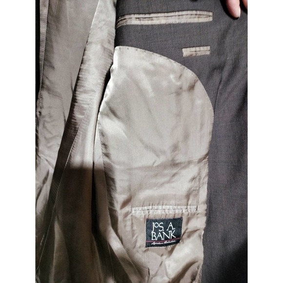 Jos. A Banks brown sports coat men size 43 regular 100% Wool - Picture 8 of 10